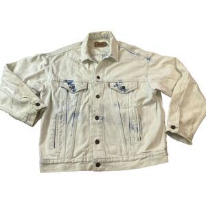 Levi's Vintage USA 70507 Denim‎ Trucker Jacket Men's Size Medium Bleach Wash 90s